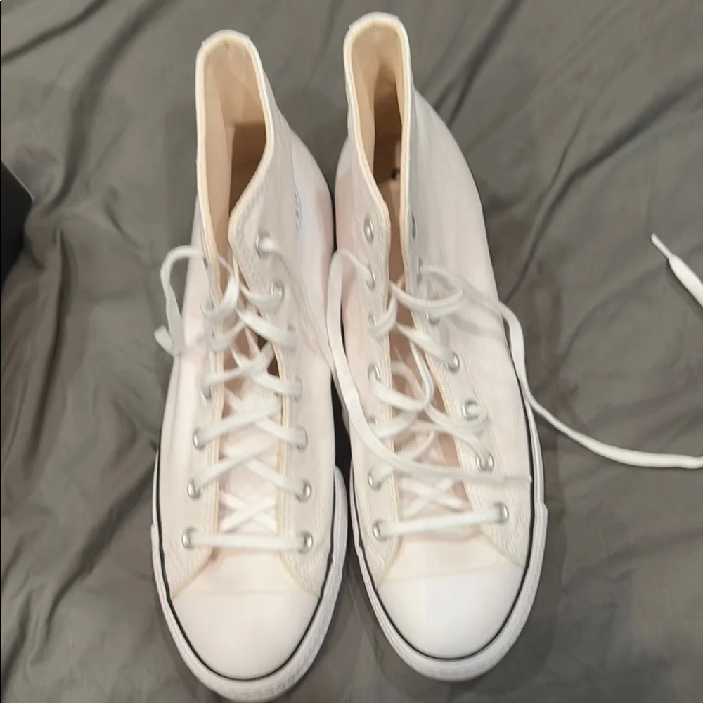 Converse Cream High-Top Sneakers - Picture 3 of 6